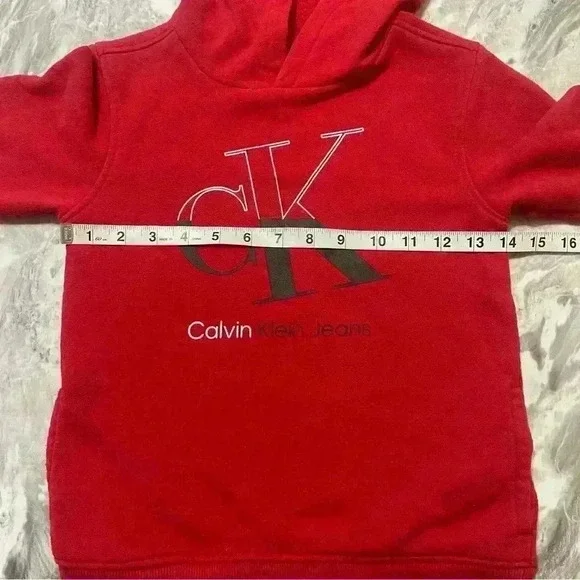 CALVIN KLEIN Boys Fleece Modern Logo Hoodie and Joggers 2 Piece Set Cozy Winter - Picture 4 of 9